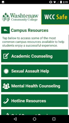 WCC Safe android App screenshot 0